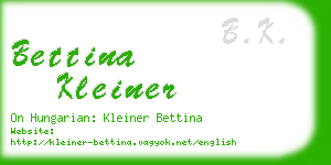 bettina kleiner business card